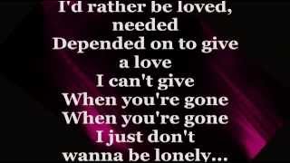 Just Dont Want To Be Lonely Lyrics  RONNIE DYSON [upl. by Ydarg777]