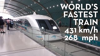 Shanghai Maglev  431kmh 268mph  Worlds fastest train [upl. by Nnave606]