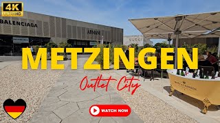 Metzingen Outlet City Walking Tour  4K Germany [upl. by Ahk]