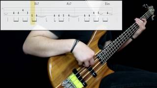 Marvin Gaye  I Heard It Through The Grapevine Bass Cover Play Along Tabs In Video [upl. by Arodnap607]