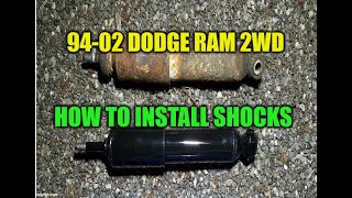 9402 DODGE RAM 2wd front shocks replacement [upl. by Sokil]