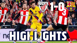 HIGHLIGHTS  Athletic de Bilbao 1  FC Barcelona 0 [upl. by Rabah]