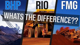 Whats The Difference between Mining Companies BHP RIO FMG  ASX Review [upl. by Resneps]