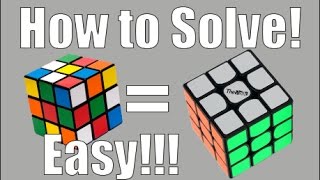 How to Solve a 3x3x3 Rubiks Cube Easiest Tutorial The White Cross [upl. by Joellen]