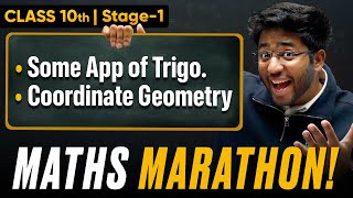 Class 10th Maths Maha Marathon  Some App of Trigonometry amp Coord Geometry 🔥  Shobhit Nirwan [upl. by Guglielmo]