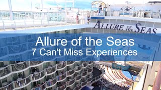 Allure of the Seas Attractions  7 Can’t Miss Experiences  Video Tour [upl. by Aisel430]