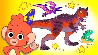 Learn Dinosaurs for Kids  Dinosaur Cartoon videos  trex carnotaurus  Club Baboo [upl. by Ihcehcu721]