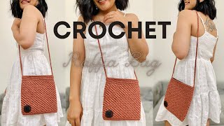 Easy Crochet Raffia Bag  Bag Crochet Tutorial  Modern Crochet Bag [upl. by Aneekat]