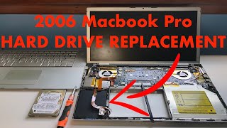 17 inch Macbook Pro Hard Drive Replacement  2006 MacBook Pro [upl. by Hultgren]