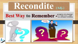 Recondite How to Remember English vocabulary with tricks mnemonics synonyms antonyms examples [upl. by Eciral]