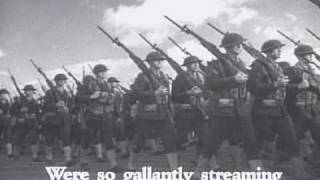 Star Spangled Banner Movietone 1944 World War 2 News Reel with Merrill Miller singing [upl. by Treblah]