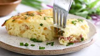 Crustless Quiche Lorraine Recipe [upl. by Yssor]