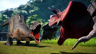 Scorpios Rex E750 Vs Ultimasaurus  Fight amp Breakout 🌍 Jurassic World Evolution 4K [upl. by Towill]