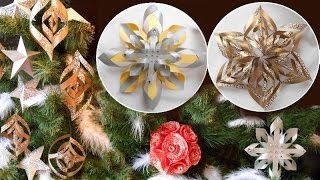 DIY NOËL  DECORATIONS EN PAPIER [upl. by Atrebla]