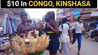 What Can 10 Get In CONGO KINSHASA Most Expensive City In Africa [upl. by Ynohtna476]