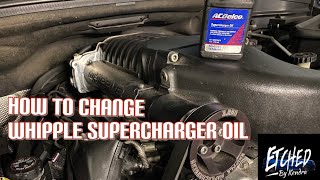 HOW TO CHANGE WHIPPLE SUPERCHARGER OIL MAINTENANCE TUTORIAL [upl. by Yrac]