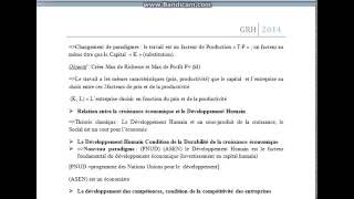 la gestion des ressources humaines GRH cours S5 [upl. by Sonnnie]