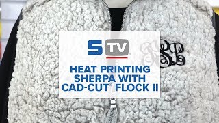 Heat Printing Sherpa with Flock HTV amp Heat Press [upl. by Nonnahsal]