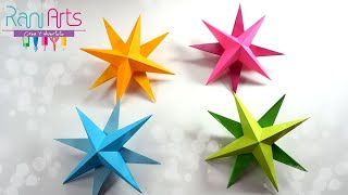 ESTRELLAS 3D de PAPEL Fácil  DIY  3D PAPER STARS easy [upl. by Ynes]