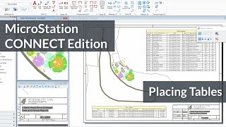 Placing Tables in MicroStation CONNECT Edition [upl. by Wershba929]