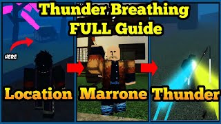 Thunder Breathing FULL Guide  Location  Finding Marrone  Demonfall Roblox [upl. by Garrik]