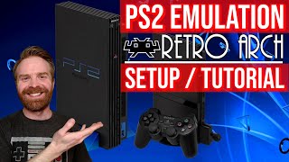 PlayStation 2 PS2 Emulator on RetroArch PCSX2 Core Install guide setup  config  tutorial [upl. by Anairuy203]