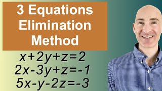 Solving Systems of 3 Equations Elimination [upl. by Adlecirg36]