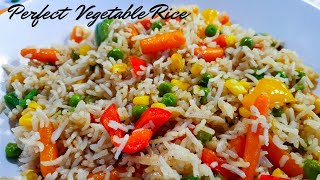 How to make the Perfect Vegetable Rice  Simple Vegetable Rice Recipe [upl. by Vasily50]