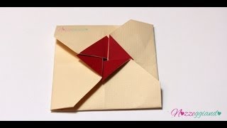 Busta origami quadrata Partecipazioni Tutorial Nozzeggiando [upl. by Analart]