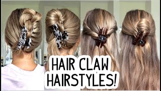 HOW TO EASY amp QUICK CLAW CLIP HAIRSTYLES Short Medium and Long Hairstyles [upl. by Sacha]