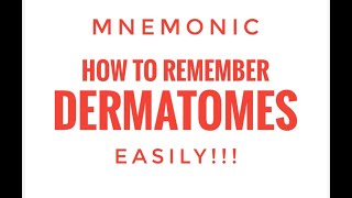 How to remember Dermatomes easily [upl. by Meara]