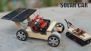 How to Make Remote Controlled Solar Powered Car  at Home  MH4 TECH [upl. by Rahm]