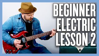 Beginner Electric Guitar Lesson 1 FINGER POWER CHORDS [upl. by Perceval]