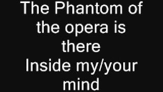 The Phantom of the opera Lyrics [upl. by Ecnav891]