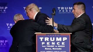 Donald Trump rushed off stage during rally in Nevada [upl. by Htepsle]