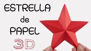 ⭐ESTRELLA de PAPEL⭐ 3D PAPER STAR  DIY [upl. by Aivirt183]