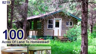 Maine Real Estate  100 Maine Acres For Sale Log Cabin Too 60s 8219 [upl. by Ansela]