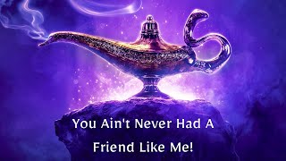 Friend Like Me Aladdin JR Lyric Video [upl. by Auhoj]