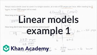 Linear models example 1  Algebra I  Khan Academy [upl. by Leay]