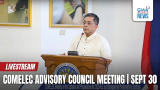 LIVE Comelec Advisory Council Meeting September 30 2024  Replay [upl. by Nobe]