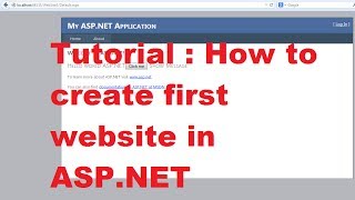 Tutorial  How to create first website in ASPNET [upl. by Ayota]