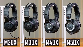 Which Studio Headphones Should You Buy  Audio Technica ATHM20X M30X M40X amp M50X Review [upl. by Atiram670]