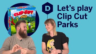 Clip Cut Parks board game playthrough  Lets Play Clip Cut Parks [upl. by Kcirdet956]