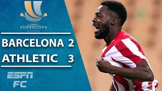 Athletic Bilbao pull off EPIC comeback vs Barcelona to win Spanish Supercopa  ESPN FC Highlights [upl. by Luhar]