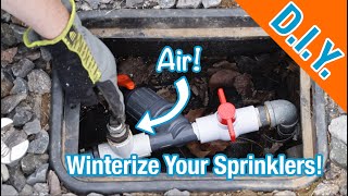 How To Winterize Your Sprinklers Sprinkler Blow Out With Air [upl. by Bently670]