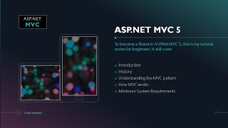 1 Introduction to ASPNet MVC 5 [upl. by Ally]