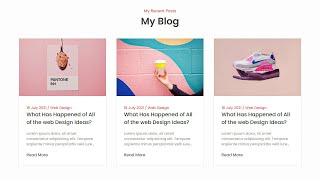 How To Create A Blog Section Using HTML and CSS [upl. by Inavoig]