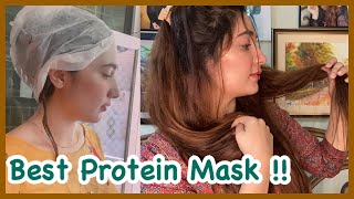 Hair Protein Mask  For Dead  Damaged And Dry Hair  Amazing Results 😍 [upl. by Heidi245]