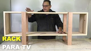 RACK PARA TV PASO A PASO  TUTORIAL DE CARPINTERÍA [upl. by Berni]