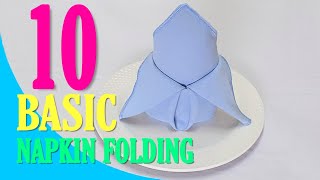 10 Simple Napkin Folding [upl. by Monahon290]